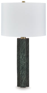 Leasing Furniture - Ashley Furniture - Keegan Lighting - Marble Table Lamp (1/CN) / Green - L429084