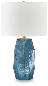 Leasing Furniture - Ashley Furniture - Tallow Lighting - Glass Table Lamp (1/CN) / Blue - L430854