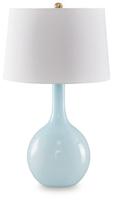 Leasing Furniture - Ashley Furniture - Rylanton Lighting - Glass Table Lamp (1/CN) / Aqua - L430874