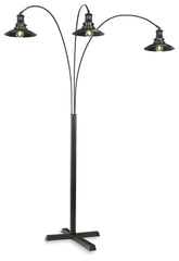 Leasing Furniture - Ashley Furniture - Sheriel Lighting - Metal Arc Lamp (1/CN) / Black - L725059
