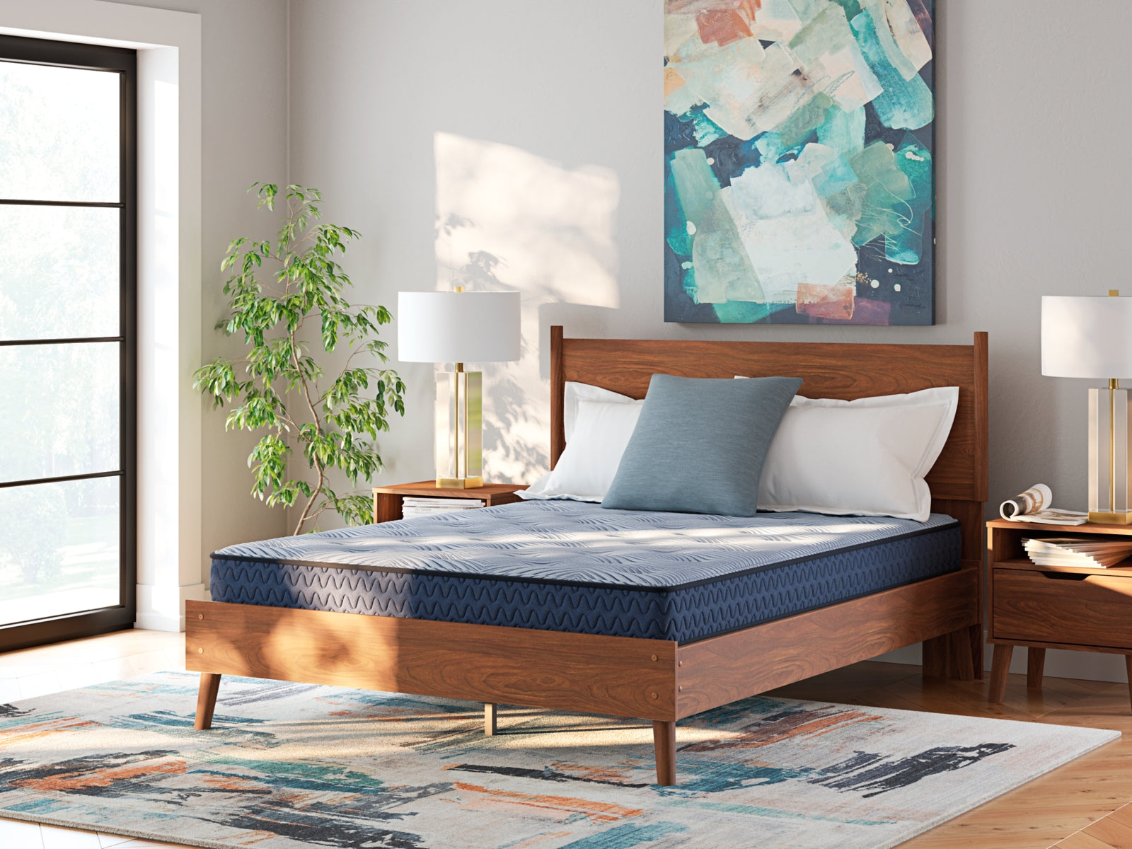 Leasing Furniture - Ashley Furniture - Peak 2.0 Bonnell Mattresses - Queen / Light Blue - M20131