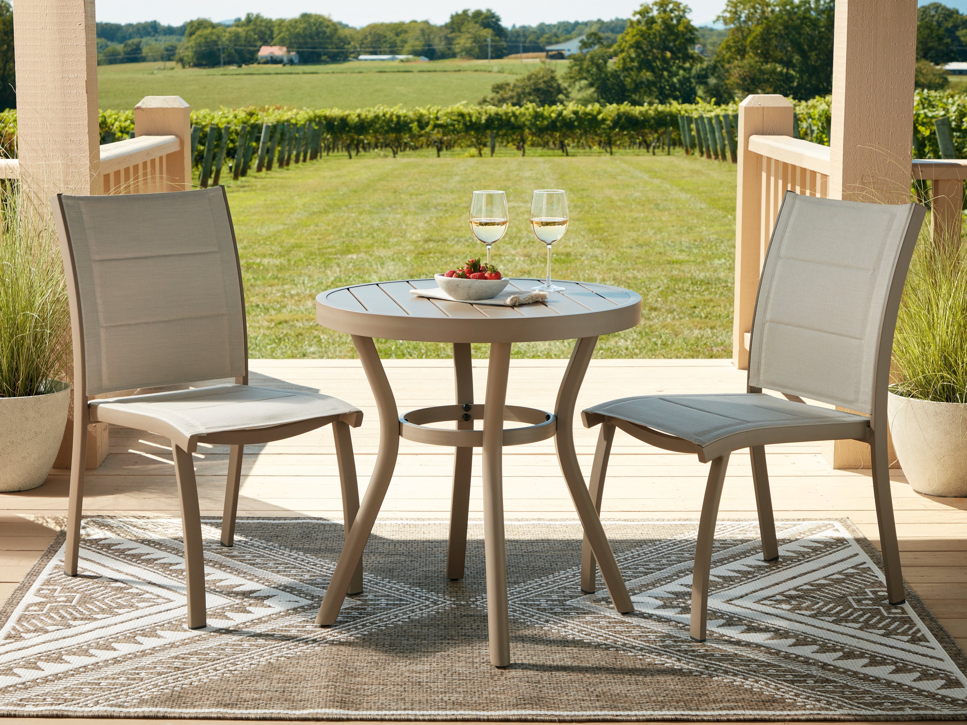 Leasing Furniture - Ashley Furniture - Mission Beach Outdoor - Chairs w/Table Set (3/CN) - PCP200-050