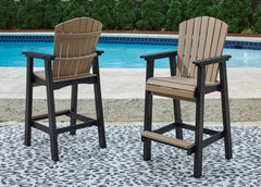 Leasing Furniture - Ashley Furniture - Fairen Trail Outdoor - Barstool (Set of 2) / Black/Driftwood - P211-124