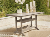Leasing Furniture - Ashley Furniture - Seacliff Beach Outdoor - RECT COUNTER TABLE W/UMB OPT - PCP228-642
