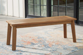 Leasing Furniture - Ashley Furniture - Janiyah Outdoor - Bench / Light Brown - P407-600