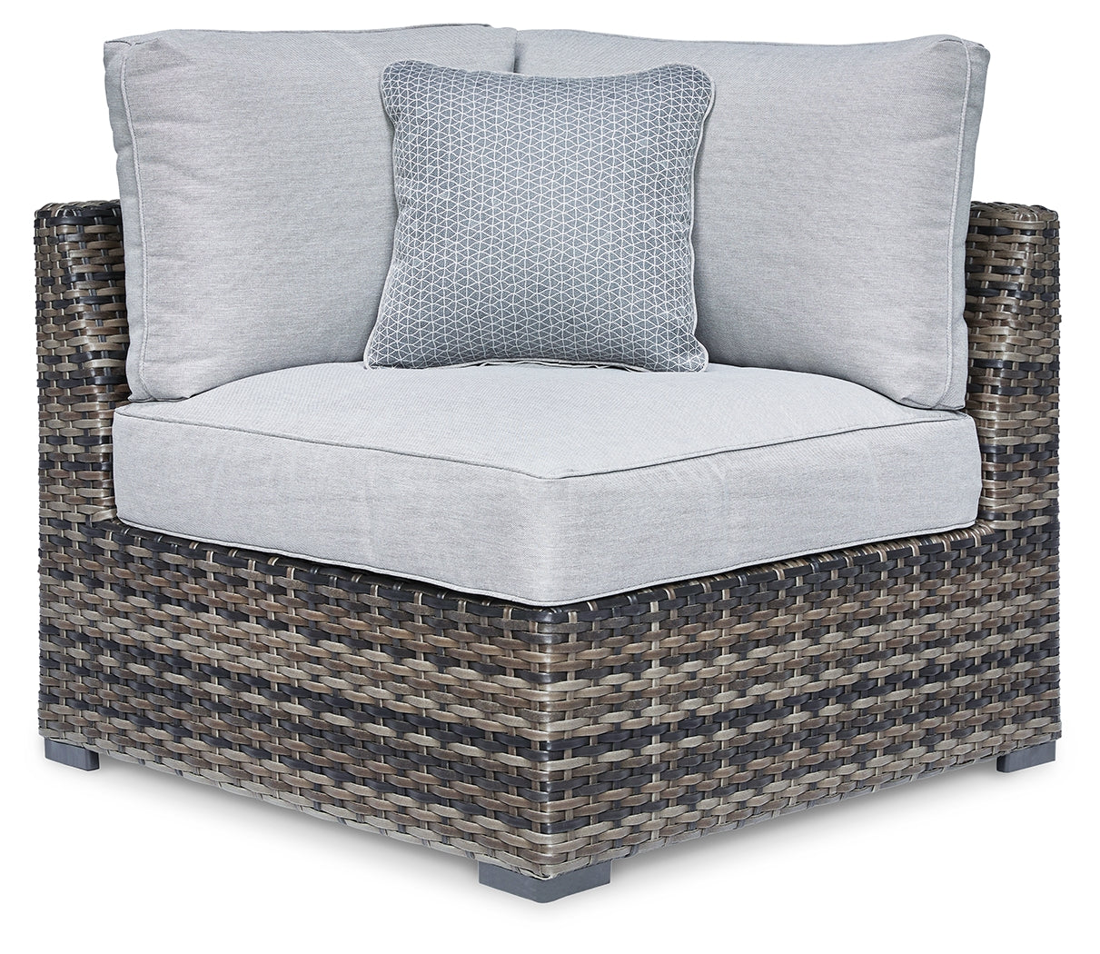 Leasing Furniture - Ashley Furniture - Harbor Court Outdoor - Ottoman with Cushion / Gray - P459-814