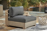 Leasing Furniture - Ashley Furniture - Citrine Park Outdoor - Corner with Cushion (1/CN) / Brown/Charcoal - P660-877