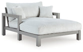 Leasing Furniture - Ashley Furniture - Hurley Park Outdoor - Chaise Lounge with Cushion / Gray - PCP695-815