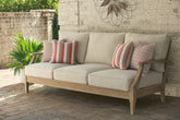 Leasing Furniture - Ashley Furniture - Clare View Outdoor - 3-Piece Outdoor Sectional / Beige - P801P10