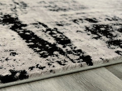 Leasing Furniture - Ashley Furniture - Zekeman Rug - 7'10" x 10' Rug / Black/Cream/Gray - R404921