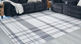 Leasing Furniture - Ashley Furniture - Kaidlow Rug - 7'7" x 9'8" Washable Rug / Gray/Cream - R405911