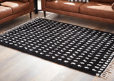 Leasing Furniture - Ashley Furniture - Minston Rug - 8' x 10' Rug / Black/White - R405951
