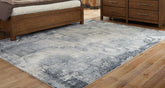 Leasing Furniture - Ashley Furniture - Langrich Rug - 5'3" x 7'3" Rug / Blue/Gray/Cream - R406132