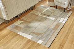 Leasing Furniture - Ashley Furniture - Abbotton Rug - 8' x 10' Rug / Taupe/Gray/Caramel - R406331