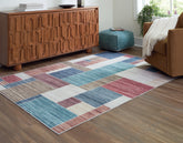 Leasing Furniture - Ashley Furniture - Numore Rug - 5'2" x 6'11" Washable Rug / Multi - R406662