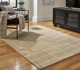 Leasing Furniture - Ashley Furniture - Janston Rug - 5' x 7' Rug / Ivory/Gray/Tan - R406862