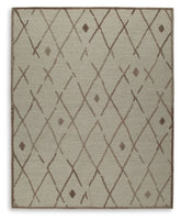 Leasing Furniture - Ashley Furniture - Guyford Rug - 5' x 7' Rug / Beige/Brown - R406872