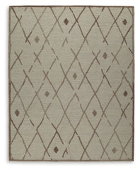 Leasing Furniture - Ashley Furniture - Guyford Rug - 5' x 7' Rug / Beige/Brown - R406872