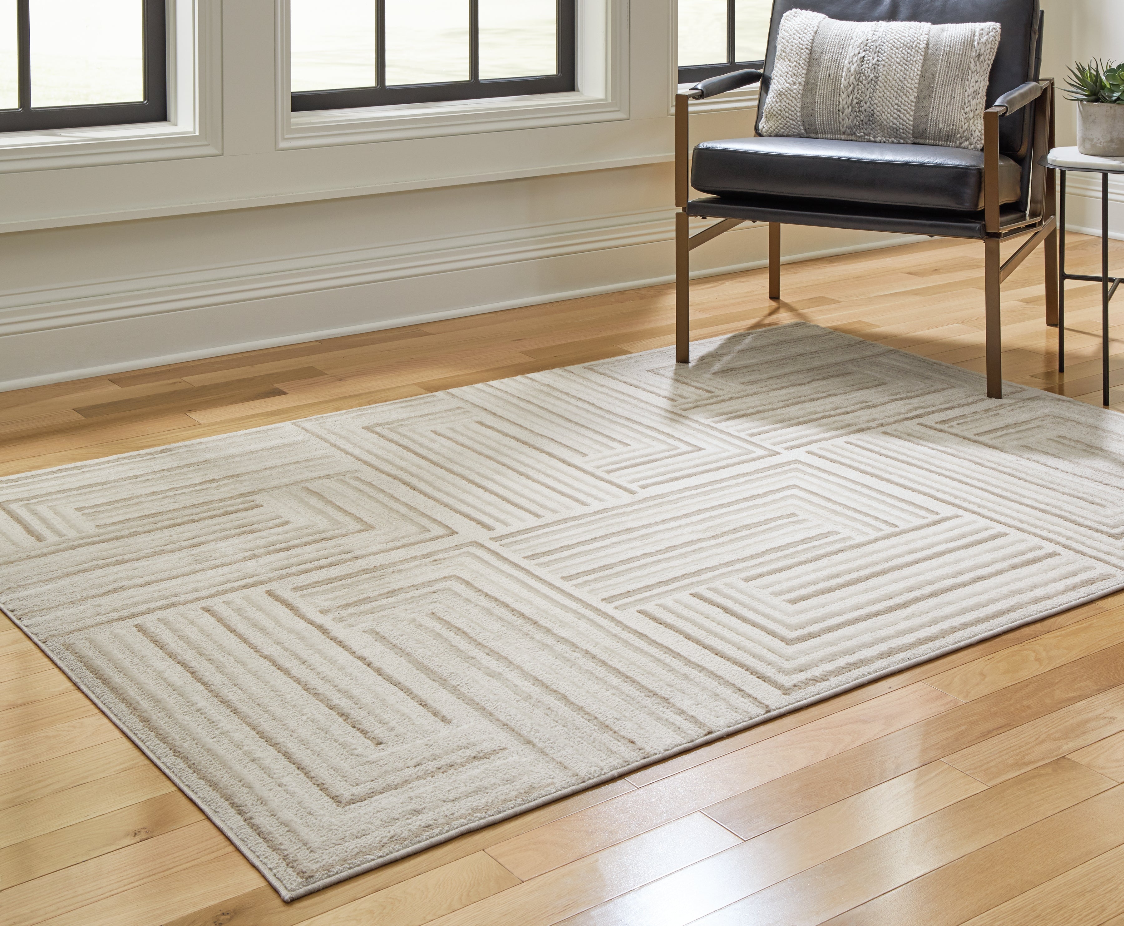 Leasing Furniture - Ashley Furniture - Darmondard Rug - 8' x 10' Rug / Cream/Taupe - R406941