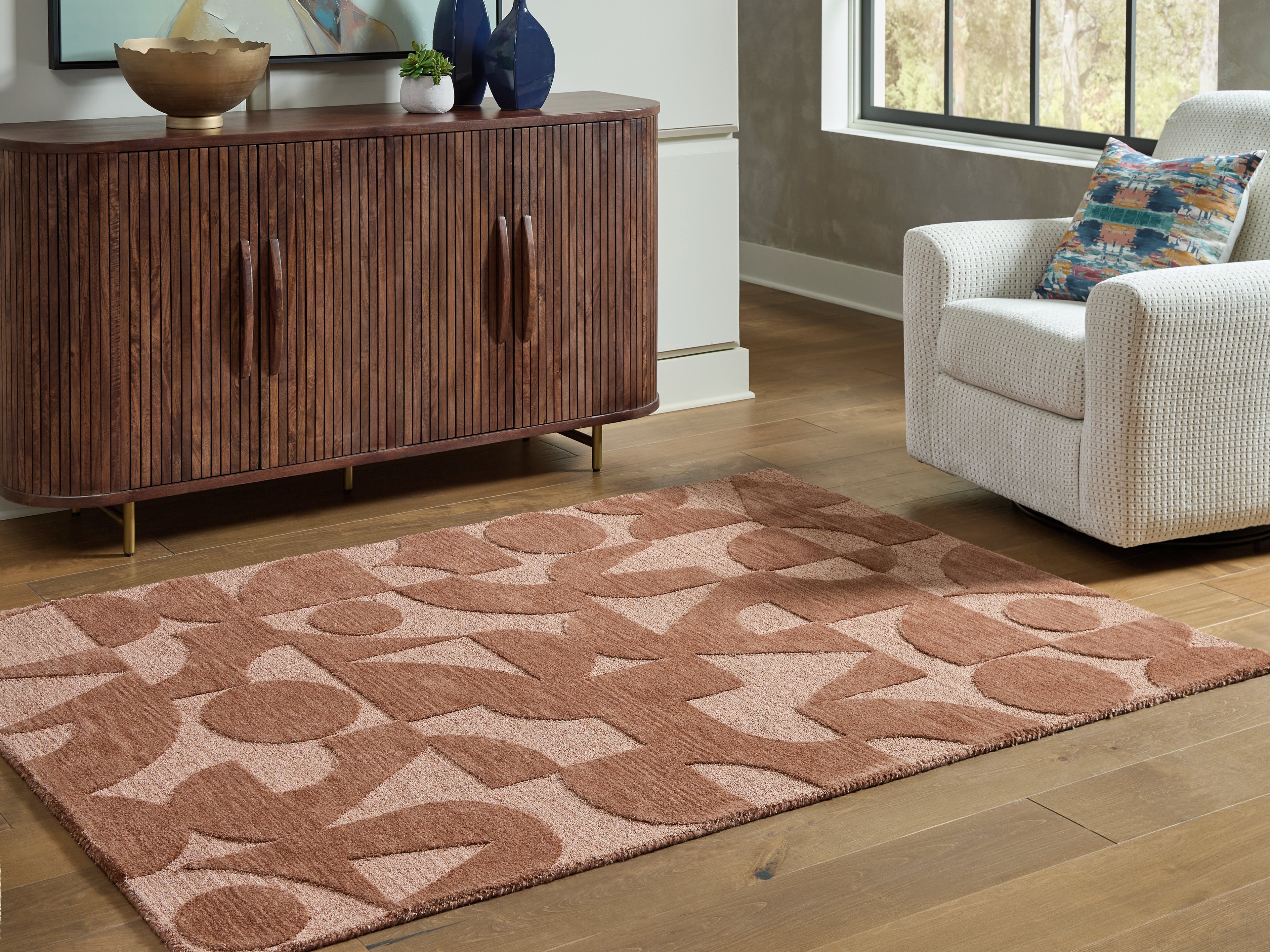 Leasing Furniture - Ashley Furniture - Perrenton Rug - 8' x 10' Rug / Clay - R407201