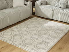 Leasing Furniture - Ashley Furniture - Maconville Rug - Medium Rug / Ivory/Gray - R407322