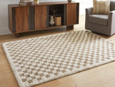 Leasing Furniture - Ashley Furniture - Karamen Rug - Medium Rug / Taupe/Ivory - R407342