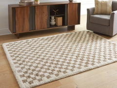 Leasing Furniture - Ashley Furniture - Karamen Rug - Medium Rug / Taupe/Ivory - R407342