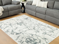 Leasing Furniture - Ashley Furniture - Tobinbury Rug - Washable 5' x 7' Area Rug / Gray - R407422