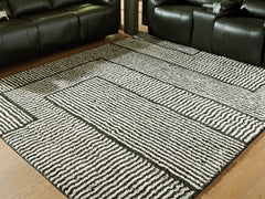 Leasing Furniture - Ashley Furniture - Kurtmen Rug - 7'10" x 9'10" Area Rug / Black/Ivory - R407591