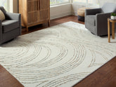 Leasing Furniture - Ashley Furniture - Deenbury Rug - 7'8" x 10' Area Rug / Ivory/Green/Brown - R407861