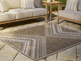 Leasing Furniture - Ashley Furniture - Dunsler Rug - 8' x 10' Rug / Brown/Cream - R900011