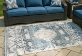 Leasing Furniture - Ashley Furniture - Daddridge Rug - 5' x 7' Rug / Blue/Gray/Ivory - R900102