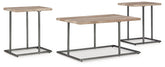 Leasing Furniture - Ashley Furniture - Albreane Table (Set of 3) - Occasional Table Set (3/CN) / Grayish Brown/Black - T147-13