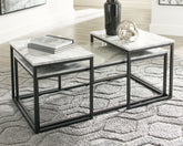 Leasing Furniture - Ashley Furniture - Donnesta Table (Set of 3) - Occasional Table Set (3/CN) / Gray/Black - T182-13
