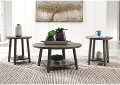 Leasing Furniture - Ashley Furniture - Caitbrook Table (Set of 3) - Occasional Table Set (3/CN) / Gray - T188-13