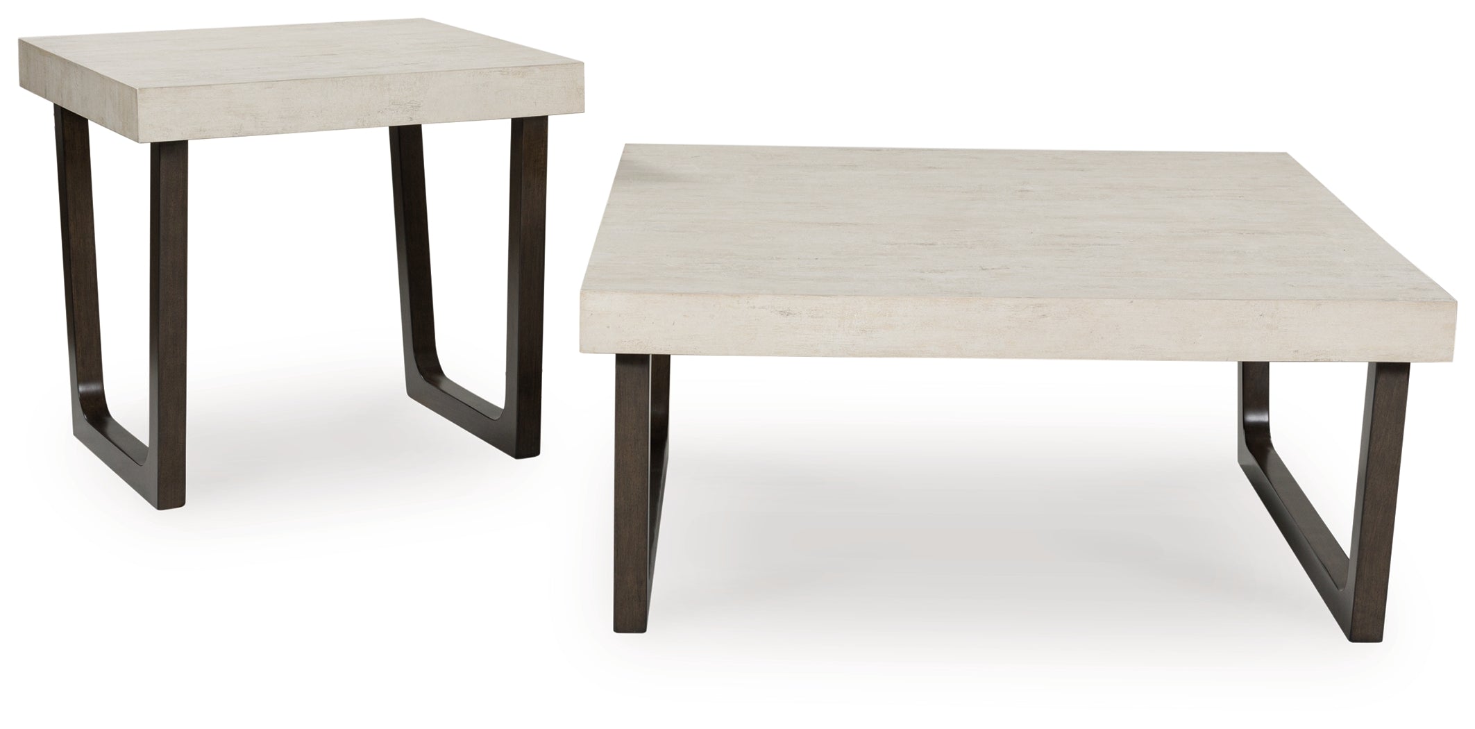 Leasing Furniture - Ashley Furniture - Westenfort Table (Set of 2) - Occasional Table Set (Set of 2) / Espresso/Gray - T202-12