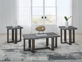 Leasing Furniture - Ashley Furniture - Dynnford Table (Set of 3) - Occasional Table Set (3/CN) / Gray/Brown - T216-13