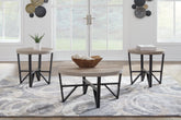 Leasing Furniture - Ashley Furniture - Deanlee Table (Set of 3) - Occasional Table Set (3/CN) / Grayish Brown/Black - T235-13