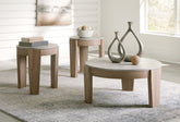 Leasing Furniture - Ashley Furniture - Guystone Table (Set of 3) - Occasional Table Set (3/CN) / Light Brown - T237-13