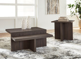 Leasing Furniture - Ashley Furniture - Zendex Table (Set of 2) - Occasional Table Set (Set of 2) / Brown - T304-12
