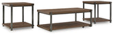 Leasing Furniture - Ashley Furniture - Trindwick Table (Set of 3) - Occasional Table Set (3/CN) / Brown/Gun Metal - T381-13