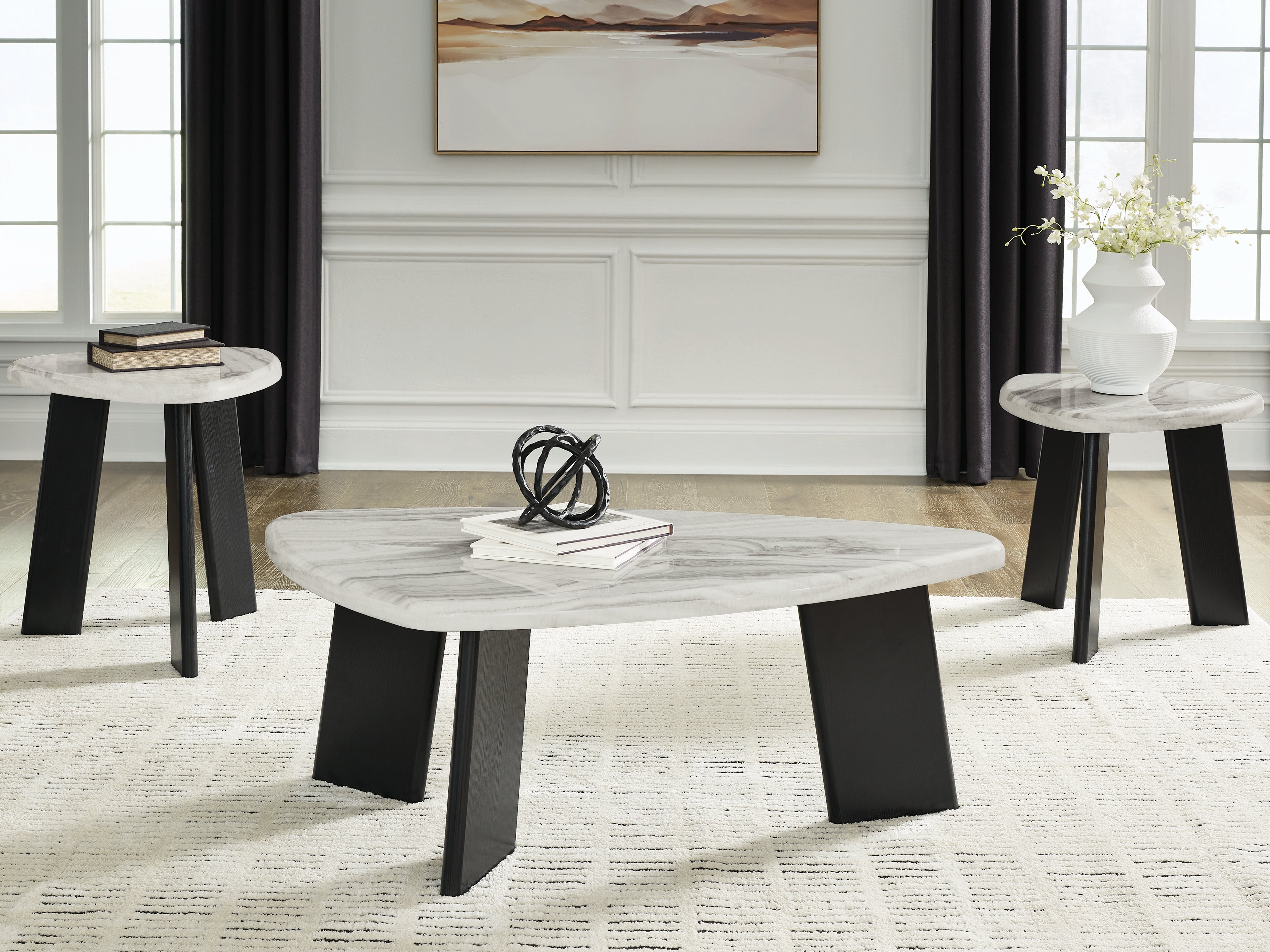 Leasing Furniture - Ashley Furniture - Lilyberg Table (Set of 3) - Occasional Table Set (3/CN) - T389-13