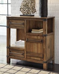 Leasing Furniture - Ashley Furniture - Roybeck Accent Cabinet - Accent Cabinet / Light Brown/Bronze - T411-40