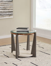 Leasing Furniture - Ashley Furniture - Frazwa End Table - Round End Table / Multi - T432-6