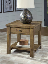 Leasing Furniture - Ashley Furniture - Vandenmore End Table - Rectangular End Table / Medium Brown - T539-3