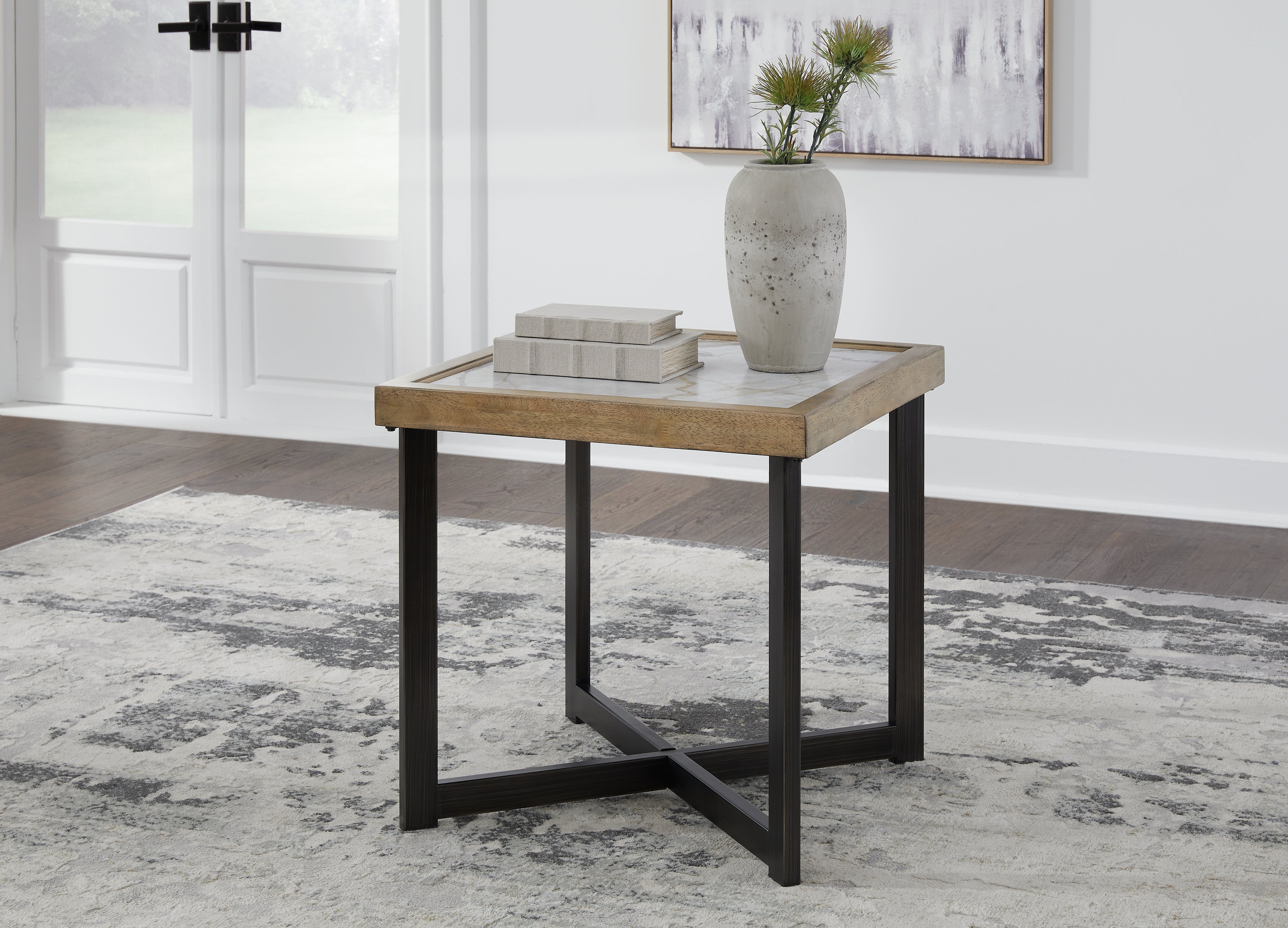 Leasing Furniture - Ashley Furniture - Montia End Table - Square End Table / Multi - T632-2