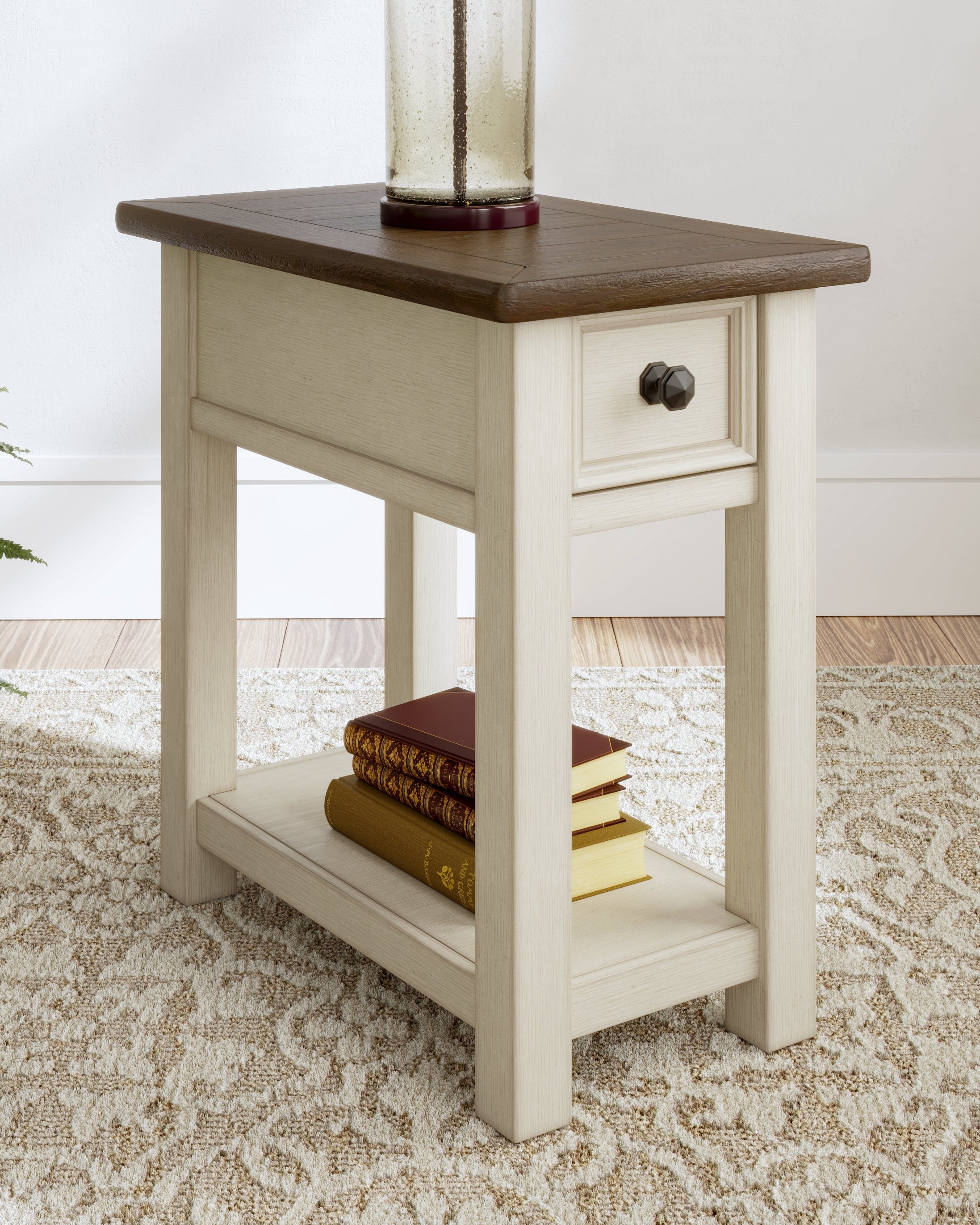 Leasing Furniture - Ashley Furniture - Bolanburg Chairside End Table - Chair Side End Table / Two-tone - T637-107