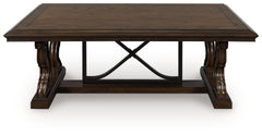 Leasing Furniture - Ashley Furniture - Maylee Coffee Table - Rectangular Cocktail Table / Dark Brown - T647-1