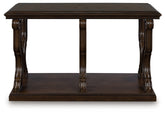 Leasing Furniture - Ashley Furniture - Maylee Sofa Table - Sofa Table / Dark Brown - T647-4