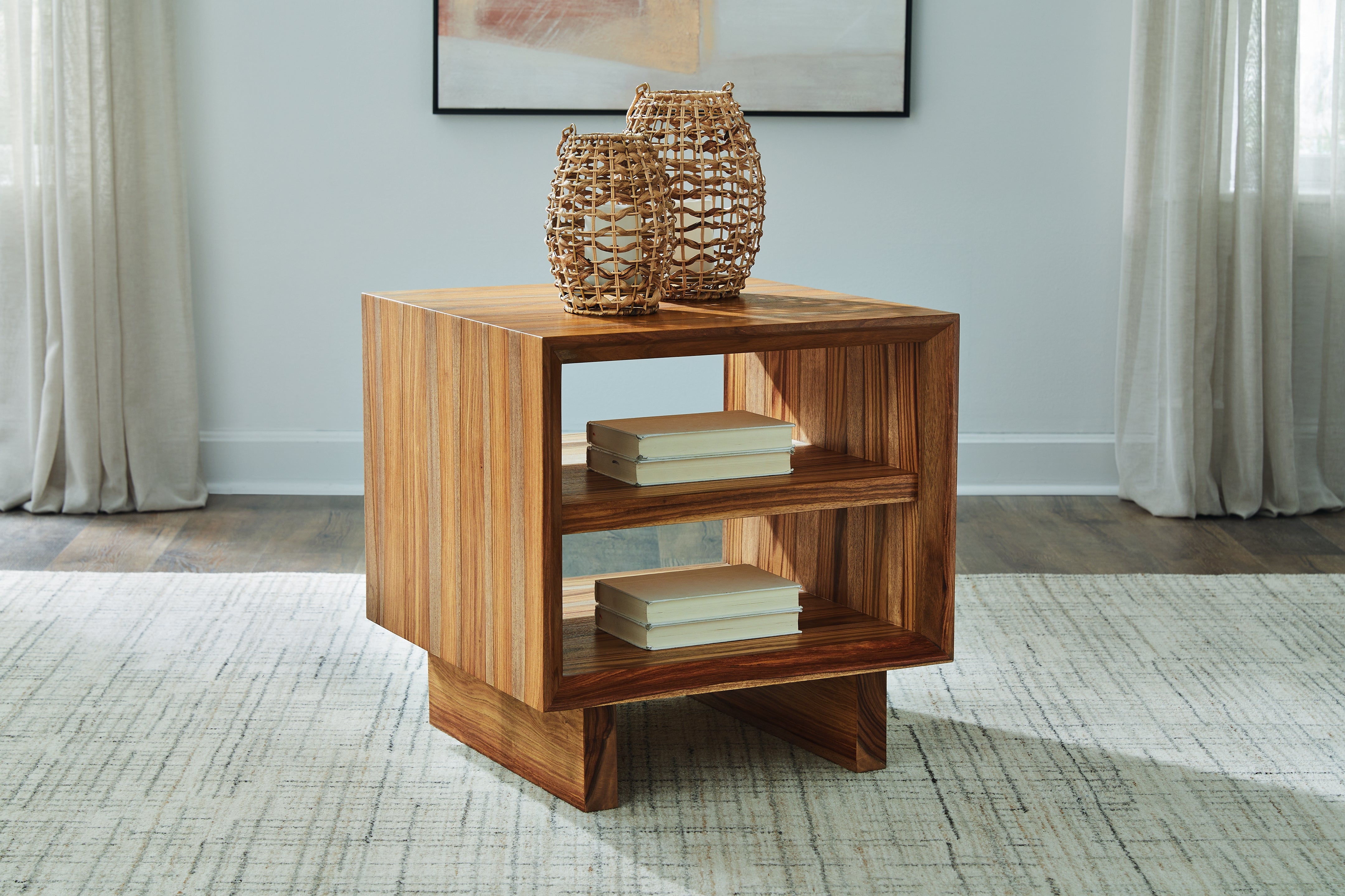 Leasing Furniture - Ashley Furniture - Dressonni End Table - Square End Table / Brown - T690-2